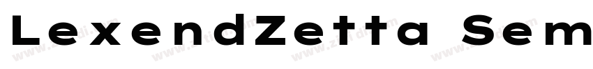 LexendZetta SemiBold字体转换